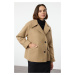 Trendyol Beige Regular Short Woolen Jacket Coat