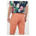 Rifľové krátke nohavice Pepe Jeans Callen pánske, oranžová farba