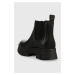 Kožené topánky chelsea UGG W Ashton Chelsea dámske, čierna farba, na platforme 1133894.BLK