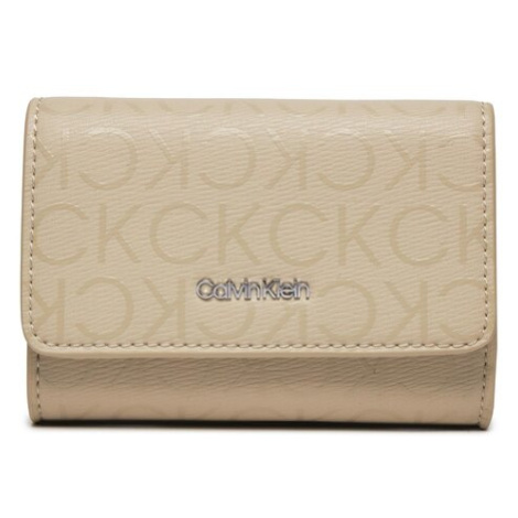 Calvin Klein Malá dámska peňaženka Ck Must Small Trifold_Epi Mono K60K611931 Béžová