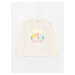 LC Waikiki Crew Neck Printed Long Sleeve Girls' T-Shirt