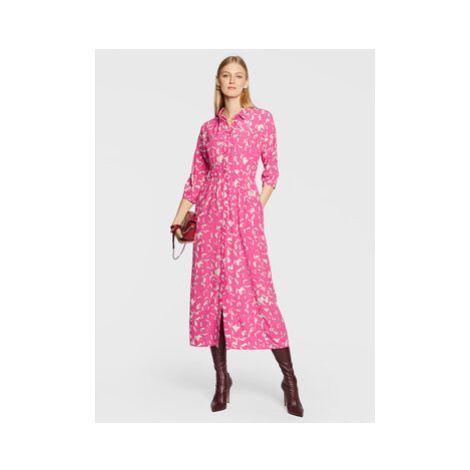 Comma Košeľové šaty 2121155 Ružová Regular Fit