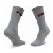 Fila Súprava 3 párov vysokých ponožiek unisex Calza Tennis F9505 Sivá