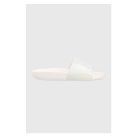 Šľapky Crocs Splash Glossy Slide dámske, biela farba, 208538