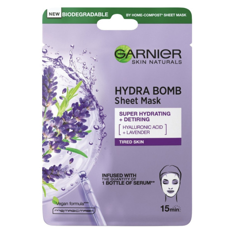 GARNIER Skin Naturals Hydra Bomb Textilná maska ​​Levanduľa 28 g