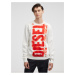 Diesel Mikina - S-GINN-E5 SWEAT-SHIRT biela