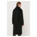 Kabát Silvian Heach dámsky, čierna farba, prechodný, oversize