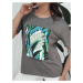 Women's T-shirt with print MUYUMBA brown Dstreet