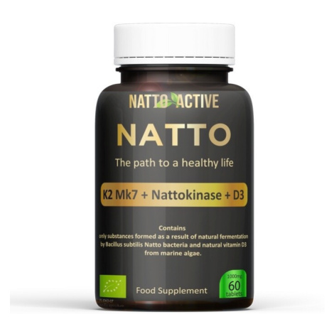 Natto Active Natto K2 Mk7, Nattokináza s vitamínem D3, 60 tablet