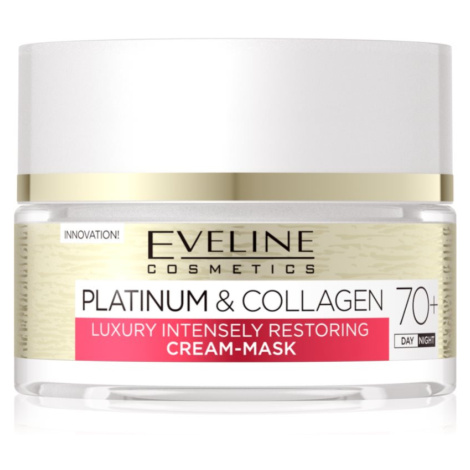 Eveline Cosmetics Platinum & Collagen obnovujúca krémová maska 70+