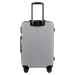 SIVÁ 4DIELNA SADA ŠKRUPINOVÝCH KUFROV SWAN SN120-4, SET OF 4 SUITCASES (L, M, S, XS) WINGS ABS+,