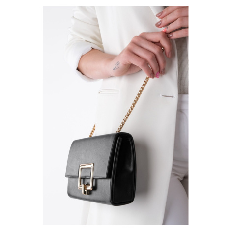 Marjin Women's Clutches & Shoulder Bags Gold Color Gold Chain Strap Sovi black