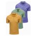 Ombre Set of men's pique knit polo shirts 3-pack