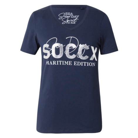 Soccx Tričko  námornícka modrá / biela