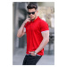 Madmext Basic Red Polo Neck T-Shirt 5885