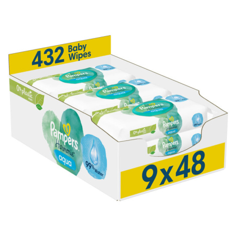 PAMPERS Obrúsky vlhčené Harmonie Aqua Plastic Free 24x48 ks