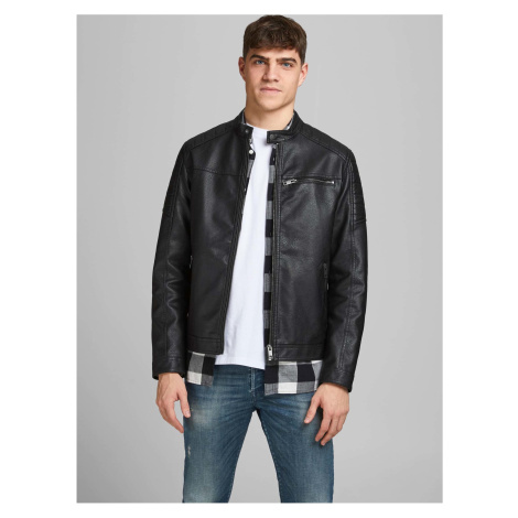 Pánske kožené a koženkové bundy Jack & Jones