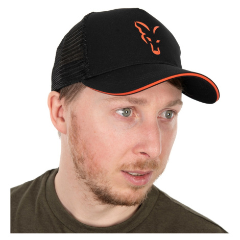 Fox šiltovka collection trucker cap black orange