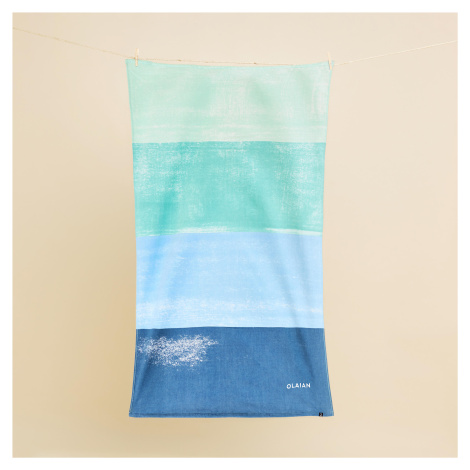 Plážová osuška 145 × 85 cm Aqua modrá OLAIAN
