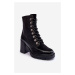 Massive lace-up ankle boots black Lathia