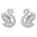 Swarovski Náušnice 'Swan stud earrings'  strieborná / priehľadná