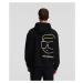 Mikina Karl Lagerfeld Ikonik 2.0 Big Colour Hoodie Black