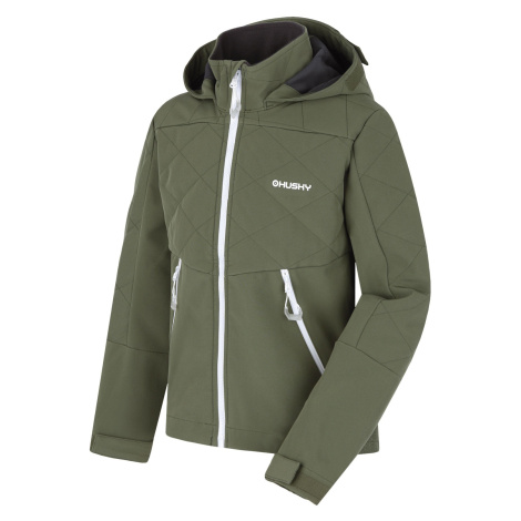 Husky Detská softshell bunda Salex K khaki