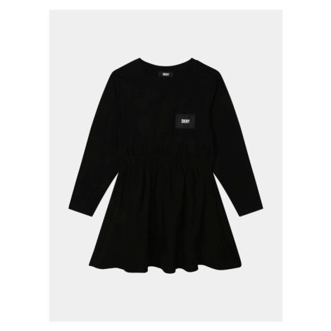 DKNY Každodenné šaty D32895 S Čierna Regular Fit