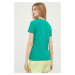 Bavlnené tričko United Colors of Benetton zelená farba