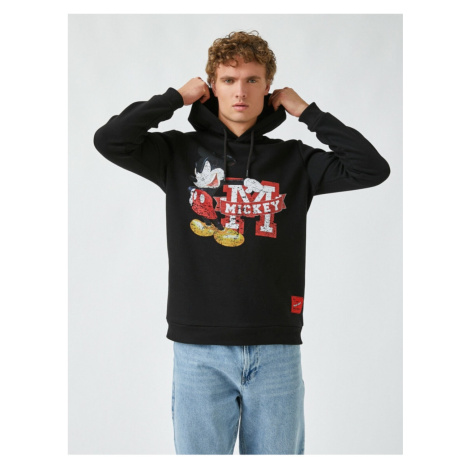 Koton Mickey Mouse Hooded Sweatshirt Licensed Printed