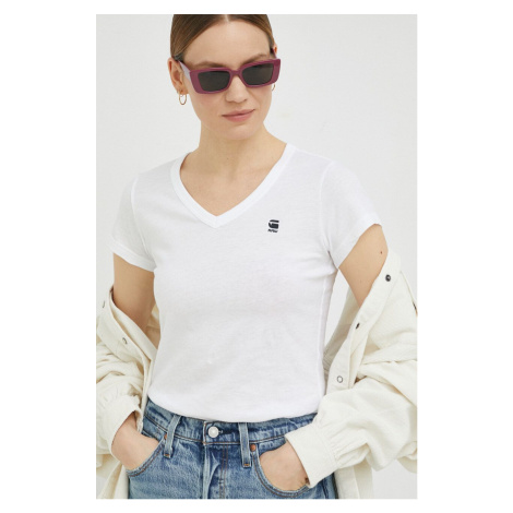 Bavlnené tričko G-Star dámsky, biela farba G-Star Raw