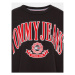 Tommy Jeans Curve Mikina Varsity DW0DW15701 Čierna Oversize