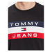 Tommy Jeans S dlhými rukávmi Colorblock DM0DM16834 Čierna Relaxed Fit