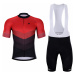 HOLOKOLO Cyklistický krátky dres a krátke nohavice - NEW NEUTRAL - čierna/červená