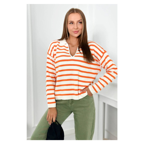Striped sweater orange