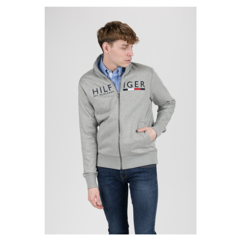 Tommy Hilfiger Mikina - IM HILFIGER LOGO ZIP THROUGH sivá