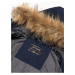 Tmavomodrá pánska zimná bunda s umelým kožúškom Ombre Clothing Alaskan