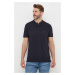 Bavlnené polo tričko Tommy Hilfiger tmavomodrá farba, jednofarebné