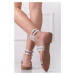 Biele nízke vybíjané sandále Margaux