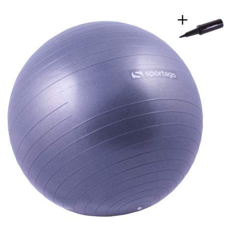 Gymnastický míč Sportago Anti-Burst 75 cm, vratanie pumpičky - grafit