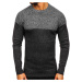 Elegant men's sweater H1809 - dark grey