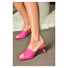 Fox Shoes P404201909 Women's Fuchsia Thin Heeled Slippers