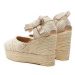 Manebi Espadrilky Yucatan Wedge Espadrilles G 0.3 WV Béžová