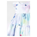 Detské bavlnené šaty OVS biela farba, mini, áčkový strih