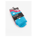 Súprava troch párov dámskych bodkovaných ponožiek v modrej, šedej a červenej farbe SAM 73