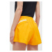 Bežecké šortky adidas by Stella McCartney TruePace oranžová farba, s potlačou, vysoký pás