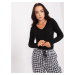 Lady's black knitted sweater