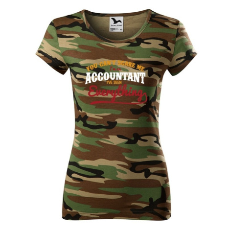 Originálne dámske tričko pre účtovné You cant scare me, Iam accountant