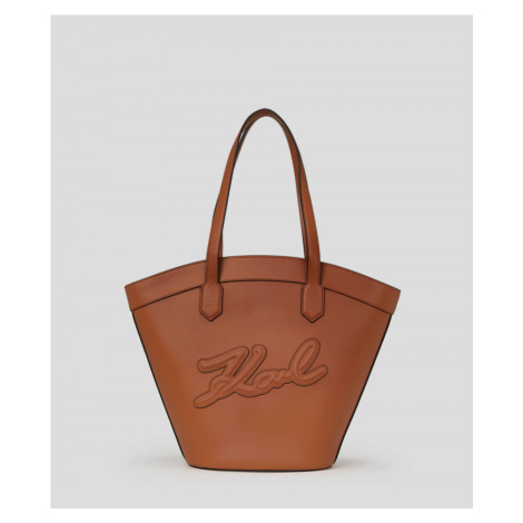 Kabelka Karl Lagerfeld K/Signature Tulip Md Tote Hnedá