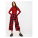 Black and Red Wide Checkered Culotte Pants